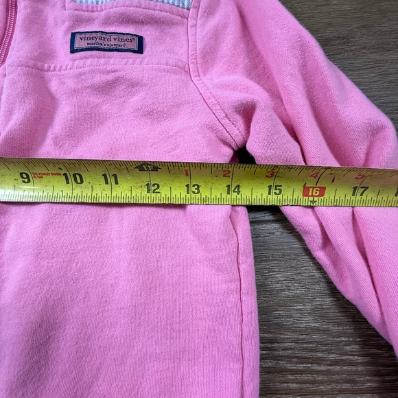 Vineyard Vines Girls Quarter-Zip Shep Shirt Pink Seersucker Sz S Preppy Cotton - Picture 7 of 13